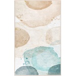 Mila Home Кремаво-тюркоазен килим подходящ за пране 80x150 cm Puddle - Mila Home (HKC-DikHali-35-80x150)