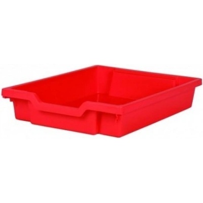 Gratnells plastový kontejner F1 nízký - 75 mm červená