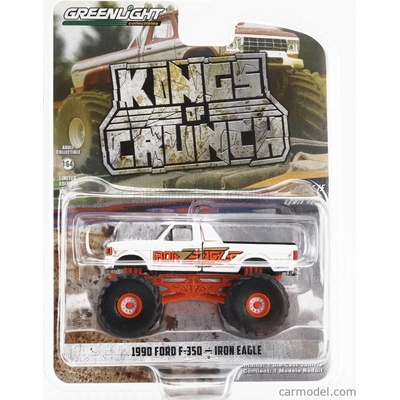 Greenlight Ford usa F-350 Pick-up Monster Truck Iron Eagle 1990 Bílá 1:64