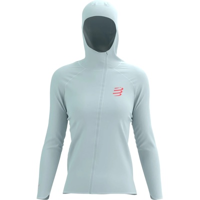 Compressport Дамско яке за бягане Compressport Women's Hurricane Waterproof 10/10 Jacket Running jacket - Grey Dawn / Fluo Red (128-0517-0212)