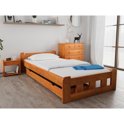 Textilomanie Naomi zvýšená olše s lamelovým roštem matrace Deluxe 10 cm