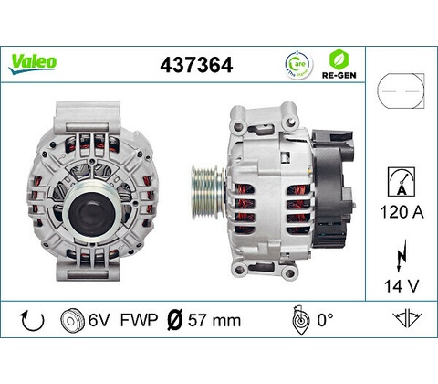 Alternátor VALEO 437364