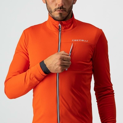 Castelli GO jacket červeno oranžová