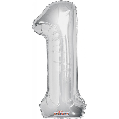 PARTYDECO Balón foliový číslice stříbrná 35 cm 1 NELZE PLNIT HELIEM