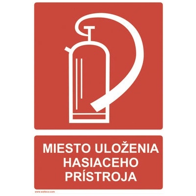 Výstražná tabuľka Miesto uloženia hasiaceho prístroja 210 x 148 mm