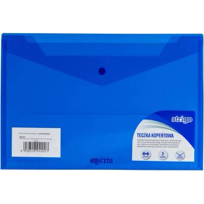 Strigo Obálka s drukem A4 PP HORIZONTAL se 2 kapsami modrá ,balení 5 ks 372364