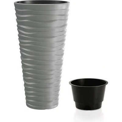 Prosperplast Květináč Sand Slim sivý 30 cm