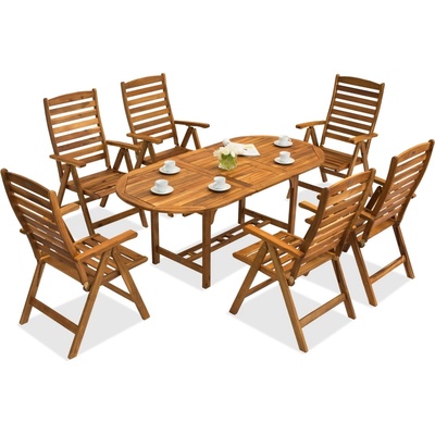 Garden Point Дървени мебели за градината Hanoi/Bombay 6 Garden Point (GAP149_6xGAP151)