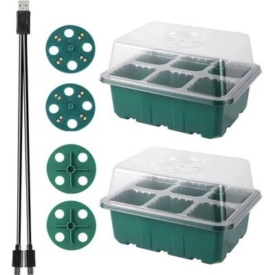 GROW BOX (2x6) s 2x LED, 2x 6-místný box + 20 semínek chilli