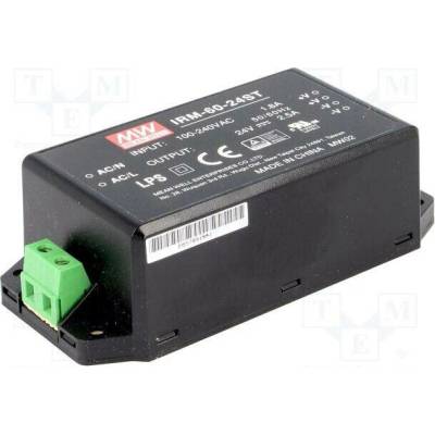 MEAN WELL IRM-60-24ST Napájecí zdroj: spínaný; k vestavbě,modulový; 60W; 24VDC; 2500mA