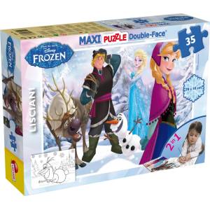 Lisciani Двулицев пъзел Lisciani - Frozen, 35 части (LI46867)