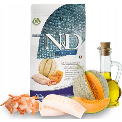 N&D OCEAN CAT Kitten Cod & Shrimp&Pumpkin&Melon 1,5 kg
