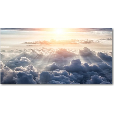 Foto obraz sklo tvrzené Oblaky z vtáčieho pohľadu 100x50 cm