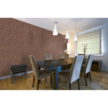 DIMEX ART s. r. o Луксозна флизелинова тапета кафяви ретро кръгове
