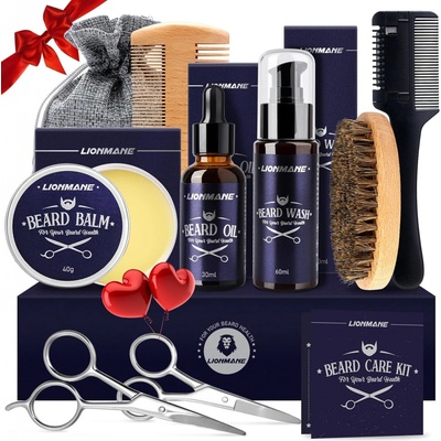 GILLETTE King C. zastrihávač fúzov PRO darčeková sada , zastrihávač + šampón na fúzy 60 ml + balzam na fúzy 100 ml