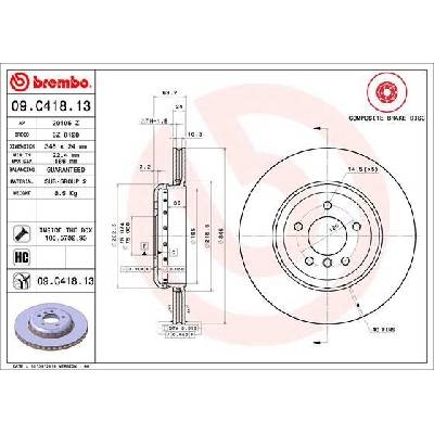 Brzdový kotúč BREMBO 09.C418.13
