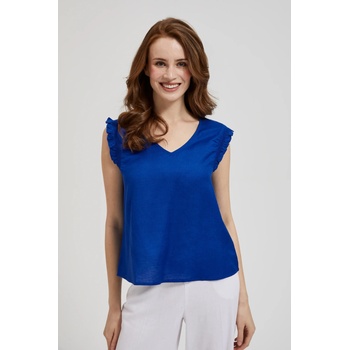 Moodo Синя риза с волани на раменете Moodo Moodo | Bezhov | ЖЕНИ | XXL