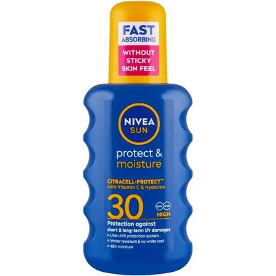 NIVEA Hydratační sprej na opalování Protect & Moisture SPF30 200 ml – Hledejceny.cz