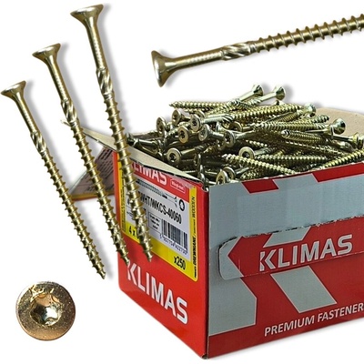 KLIMAS TX 3,5X50mm Vruty / Skrutky do dreva so zápustnou hlavou - 400ks