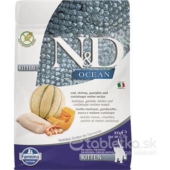 N&D cat OCEAN PUMPKIN GF kitten cod shrimp & cantaloupe melon 300 g
