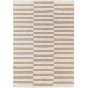 Hanse Home Бял/светлокафяв двустранен/ръчно изработен вълнен килим 120x180 cm Vika - Hanse Home (106469-120x180)