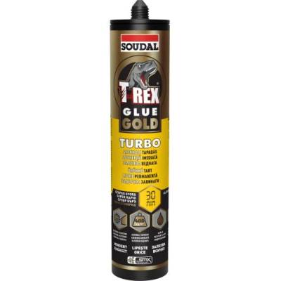 Soudal ЛЕПИЛО МОНТАЖНО soudal t-rex gold turbo 290мл (175534)