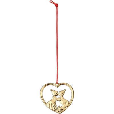 Vánoční ozdoba Kissing Elves Gold 6,5 cm Rosendahl