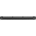Lanberg patch panel 24 port 1U 19" CAT. 6a utp with cable organizer black (PPUA-1124-B) - gtcomputers