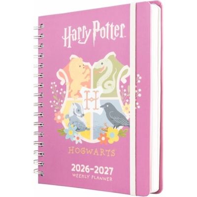 CurePink AEESVA52601 A5 týdenní 2026/2027 Harry Potter Hogwarts