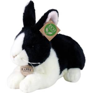 Rappa Плюшена играчка Rappa Еко приятели - Черно-бяло зайче, стоящо, 25 cm (230781) - baby