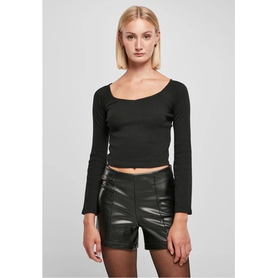 Urban Classics Дамска къса блуза в черен цвят Urban ClassicsUB-TB5416-00007 - Черен, размер 4XL