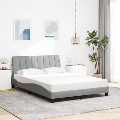 vidaXL Rám postele bez matrace Hanko světle šedý textil