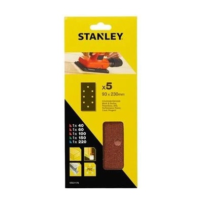 Stanley papíry pro vibrační brusku 93x230mm děrované