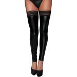 Noir Handmade F158 Powerwetlook Stockings with Elastic Tape L