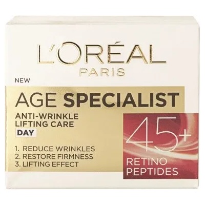 L'Oréal крем за лице, Против бръчки, 45+ , Дневен, 50мл