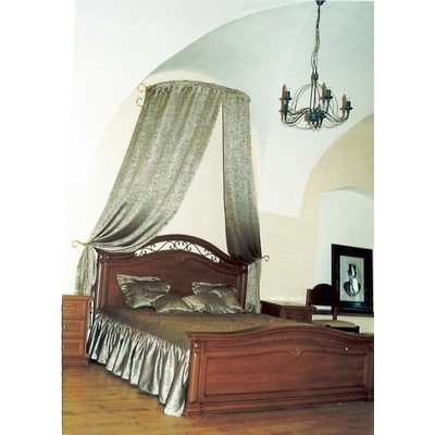 Neutex záves metráž 61401 Loulou 020 oranzovy podklad, zlate ruze (9,40 m) sirka 150 cm
