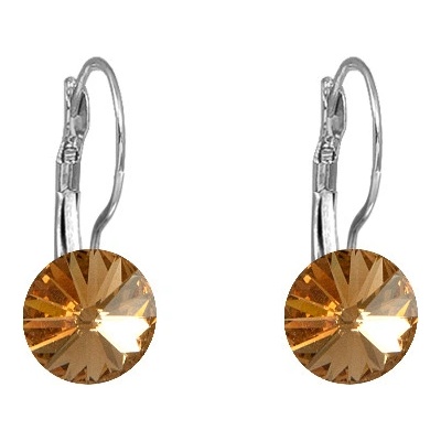 JSB Rivoli se Swarovski Elements visací Light Topaz 13108