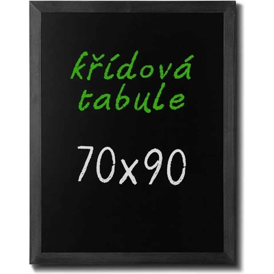 A-Z Reklama CZ CHBBL70x90 Woodboard nástěnná dřevěná křídová tabule černě lakovaná 70 x 90 cm