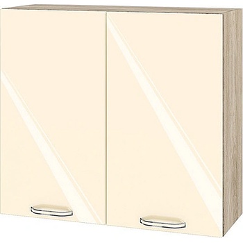 ИРИМ Горен кухненски шкаф Сити АРФ-Бежово гланц-05-4 80 см