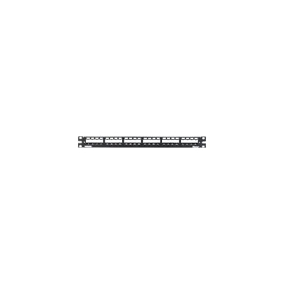 PANDUIT 19 24-Port Metal Patch Panel Mini-Com with strain relief bar (CP24WSBLY)