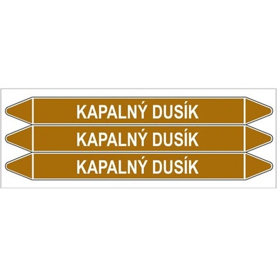 Značení potrubí, kapalný dusík,3 ks, 355 × 37 mm PZ 007870