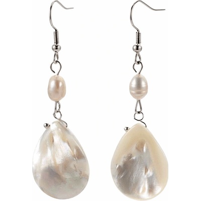 Nefertitis Dámské náušnice s perlami Pearl Drop NF64546 cca 5,8 cm