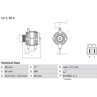 BOSCH 0 986 049 800 generátor (0986049800)