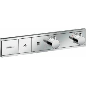 Hansgrohe Вграден термостатичен смесител за вана и душ Hansgrohe RainSelect, гланциран хром, 2 функции (15380000)