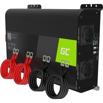 Green Cell Инвертор pro green cell, 12/220v, dc/ac, 2000w/4000w, Чиста синусоида (gc-inv-12v-2000w-invgc11)