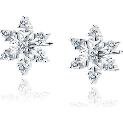 OLIVIE strieborné náušnice SNEHOVÁ VLOČKA 5280