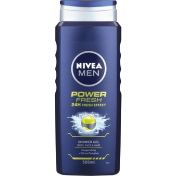 Image 1 of Nivea Men Power Fresh Shower Gel Душ гел за мъже за лице, коса и тяло с ментол 500мл