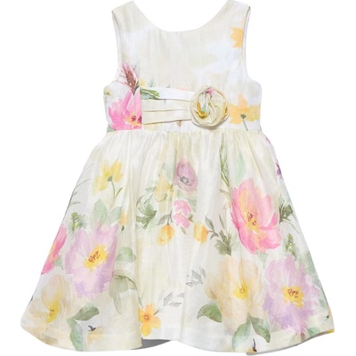Abel & Lula dívčí letní šaty s květy béžová – Zboží Dáma
