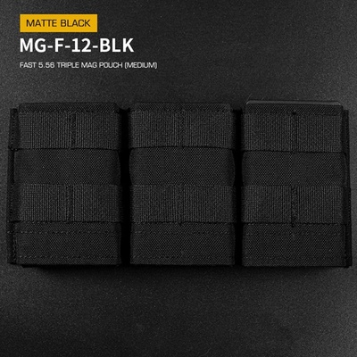 Wosport Fast type Triple molle na 5.56 zásobníky M4/M16, střední černá