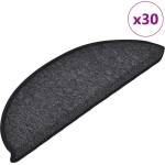 vidaXL Изтривалки за стълби, 30 бр. , 56x17x3 см, антрацит, полукръгли (3365733)